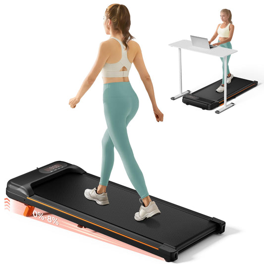 Walking Pad 2.5HP Walking Pad Treadmill2 in 1 Portable Under Desk Treadmill 265lb Weight CapacityWalking Treadmill with Incline for Home SmallRemote ControlLED Display