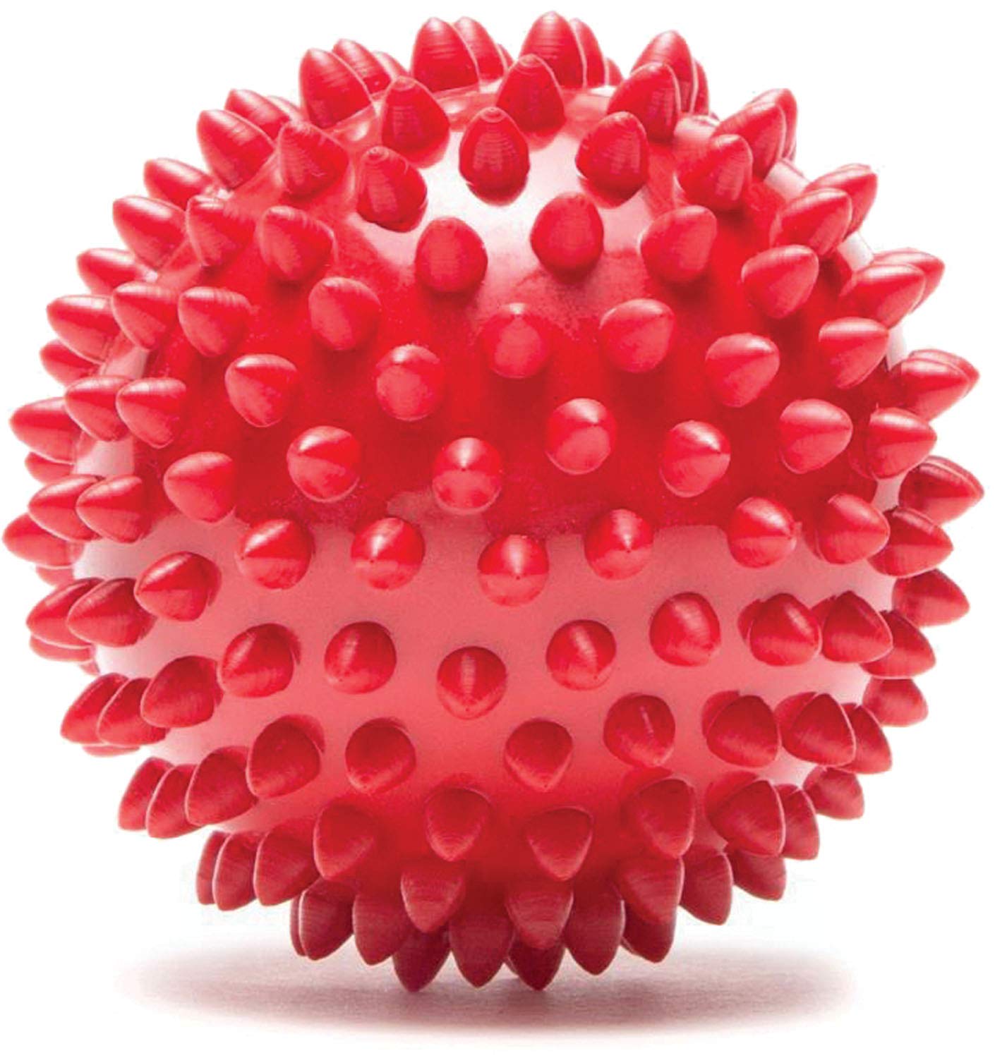 Pro-Tec Athletics High Density Spiky Massage Ball Deep Tissue Massage Ball Plantar Fasciitis Relief Circulation Boosting Massage Ball Arch and Heel Pain Relief Portable 3 Inch Diameter Red
