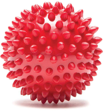 Pro-Tec Athletics High Density Spiky Massage Ball Deep Tissue Massage Ball Plantar Fasciitis Relief Circulation Boosting Massage Ball Arch and Heel Pain Relief Portable 3 Inch Diameter Red