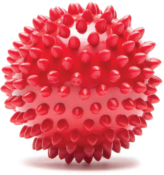 Pro-Tec Athletics High Density Spiky Massage Ball Deep Tissue Massage Ball Plantar Fasciitis Relief Circulation Boosting Massage Ball Arch and Heel Pain Relief Portable 3 Inch Diameter Red