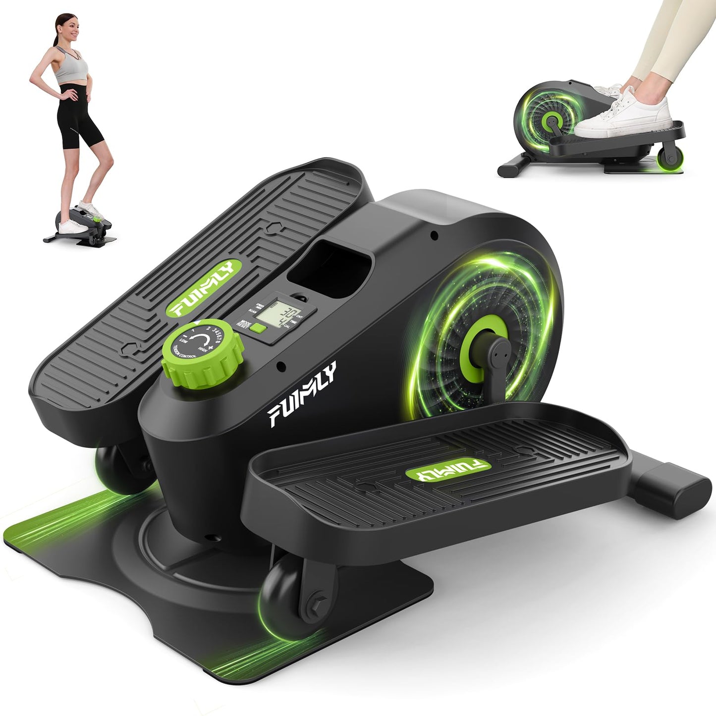 FUNMILY Under Desk Elliptical Under Desk Bike Pedal Exerciser 2 in 1 Seated Standing EllipticalUltra-Quiet Mini Elliptical Machines for Home Ofiice Use Fully Assembled Exerciser for Seniors